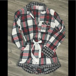 Victoria’s Secret Flannel Romper Pajama